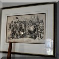A28. Framed Harper's illustration. 